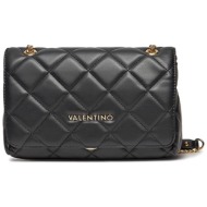 valentino γυναικεία τσάντα crossbody μονόχρωμη με καπιτονέ σχέδιο `ocarina` - 85kvbs3kk02r/oc μαύρο