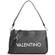 valentino γυναικεία τσάντα ώμου με logo print - 86kvbs3kg33r/li μαύρο