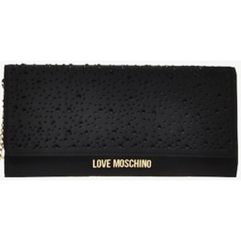 love moschino γυναικείο clutch με ανάγλυφο σχέδιο και