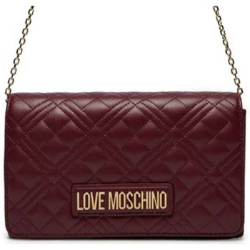 love moschino γυναικεία τσάντα crossbody με καπιτονέ σχέδιο