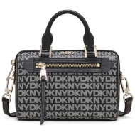 dkny γυναικεία τσάντα crossbody με all-over logo `bryant` - r42dye19 μαύρο