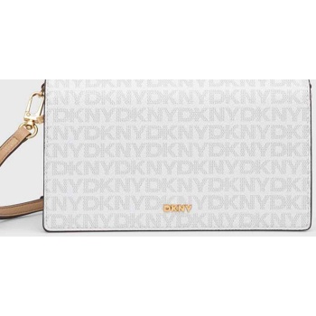 dkny γυναικείο mini bag με all-over monogram `farah` 