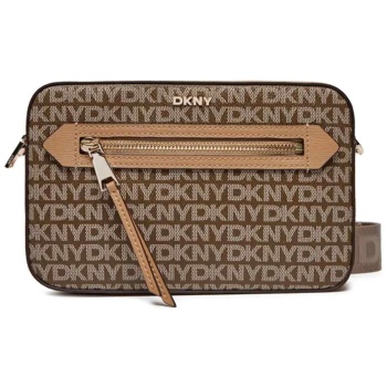 dkny γυναικεία τσάντα crossbody με all-over logo `bryant` 