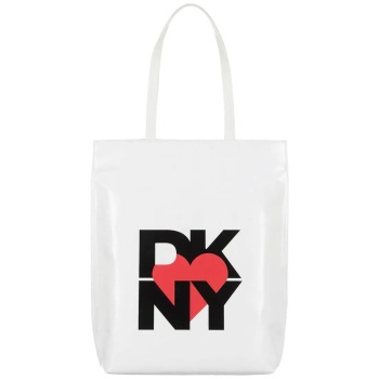 dkny γυναικεία τσάντα ώμου tote με logo print `heart of ny`