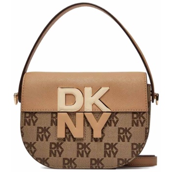 dkny γυναικεία τσάντα crossbody με all-over logo `echo` 