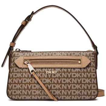 dkny γυναικεία τσάντα crossbody με all-over logo `bryant` 