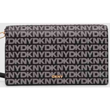 dkny γυναικείο mini bag με all-over monogram `farah` 