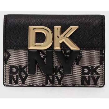 dkny γυναικεία θήκη για κάρτες με all-over logo `echo` 