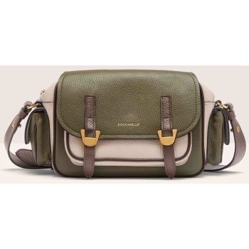 coccinelle γυναικείο δερμάτινο mini bag crossbody `campus