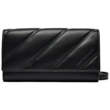 ck jeans γυναικείο clutch με ανάγλυφο σχέδιο και λογότυπο 