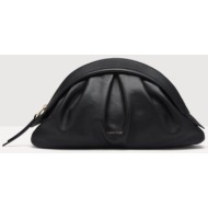 coccinelle γυναικείο δερμάτινο clutch τσαντάκι `cheek smooth medium` - e1r75-190201 μαύρο