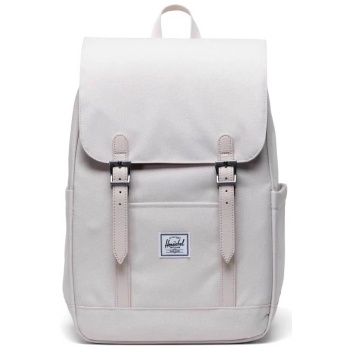 herschel unisex backpack μονόχρωμο με contrast logo patch