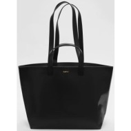 cahu γυναικεία τσάντα ώμου με φερμουάρ `the pratique small` - pzsbl-n μαύρο