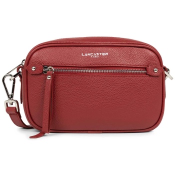 lancaster γυναικεία δερμάτινη τσάντα crossbody με λογότυπο