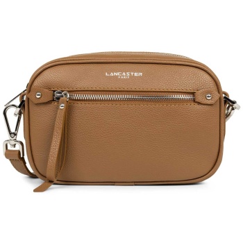 lancaster γυναικεία δερμάτινη τσάντα crossbody με λογότυπο