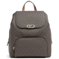 michael kors γυναικείο backpack με all-over monogram και logo print `kensington` - 30f3g8kb2b καφέ