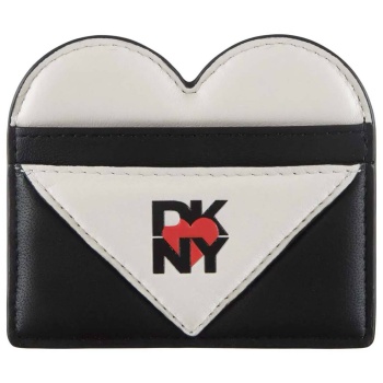 dkny γυναικεία δερμάτινη θήκη για κάρτες με λογότυπο `heart