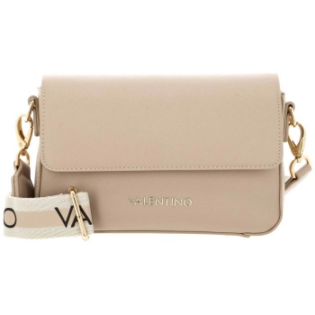 valentino γυναικεία τσάντα crossbody μονόχρωμη με μεταλλικό