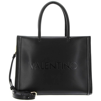 valentino γυναικεία τσάντα tote μονόχρωμη με ανάγλυφο