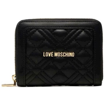 love moschino γυναικείο πορτοφόλι με καπιτονέ σχέδιο και