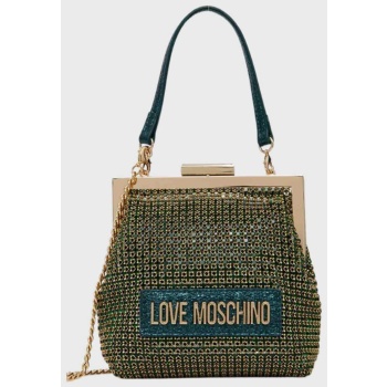 love moschino γυναικεία τσάντα χειρός με all-over σχέδιο με