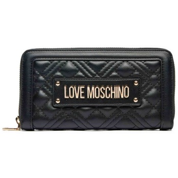 love moschino γυναικείο πορτοφόλι με ανάγλυφο μοτίβο και