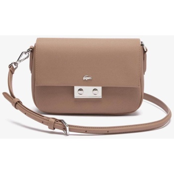 lacoste γυναικεία τσάντα crossbody πικέ με μεταλλικό logo