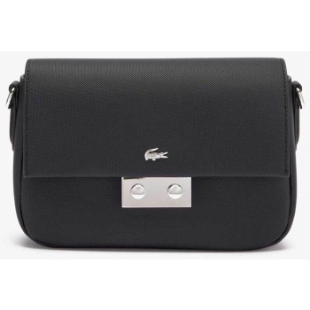 lacoste γυναικεία τσάντα crossbody πικέ με μεταλλικό logo