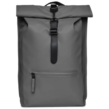 rains unisex αδιάβροχο backpack `srolltop rucksack` 