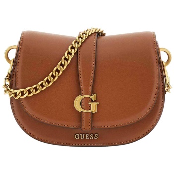 guess γυναικεία τσάντα crossbody mini μονόχρωμη με