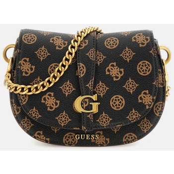 guess γυναικεία τσάντα crossbody mini με all-over logo