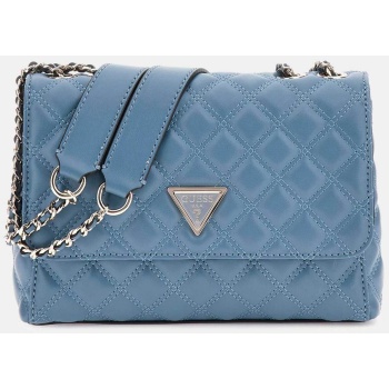 guess γυναικεία τσάντα crossbody καπιτονέ με λογότυπο