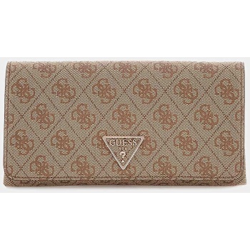 guess γυναικείο clutch με all-over logo print `noelle` 