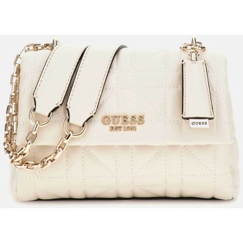 guess γυναικεία τσάντα crossbody καπιτονέ με ανάφλυφο