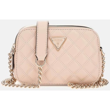 guess γυναικεία τσάντα crossbody καπιτονέ με λογότυπο