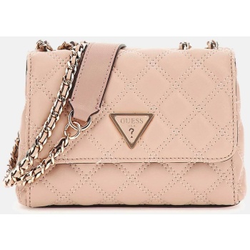 guess γυναικεία τσάντα crossbody mini καπιτονέ με λογότυπο