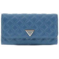 guess γυναικείο clutch καπιτονέ με λογότυπο `giully` - hwqg8748750 μπλε