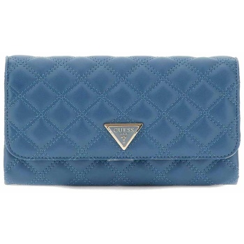 guess γυναικείο clutch καπιτονέ με λογότυπο `giully` 