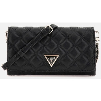 guess γυναικείο clutch καπιτονέ με λογότυπο `giully` 