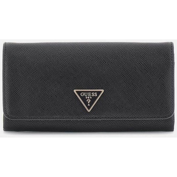 guess γυναικείο τσαντάκι clutch μονόχρωμο με μεταλλικό