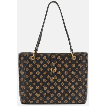 guess γυναικεία shopper bag με all-over logo print `kuba` 