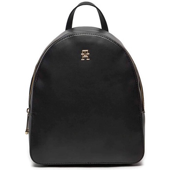 tommy hilfiger γυναικείο backpack μονόχρωμο με μεταλλικό