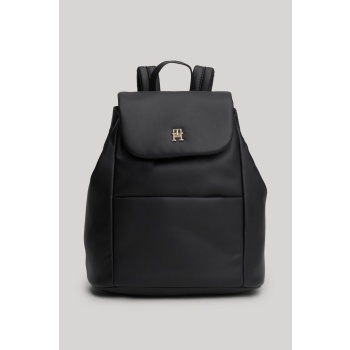 tommy hilfiger γυναικείο backpack μονόχρωμο με μεταλλικό