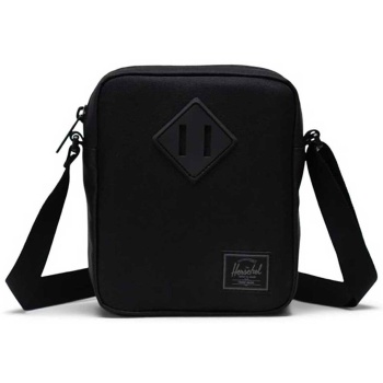 herschel unisex τσάντα crossbody μονόχρωμη με contrast logo