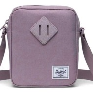 herschel unisex τσάντα crossbody μονόχρωμη με contrast logo patch `heritage™` 2,6 l - 66ubcl01446 λι