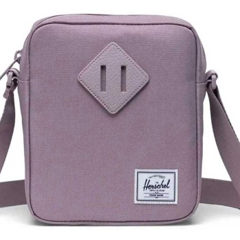 herschel unisex τσάντα crossbody μονόχρωμη με contrast logo