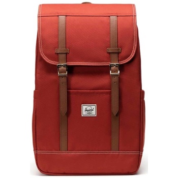 herschel unisex backpack μονόχρωμο με contrast logo patch