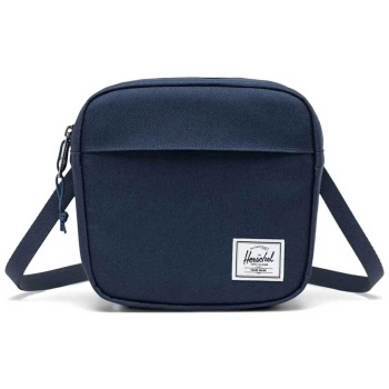 herschel unisex τσάντα crossbody μονόχρωμη με contrast logo