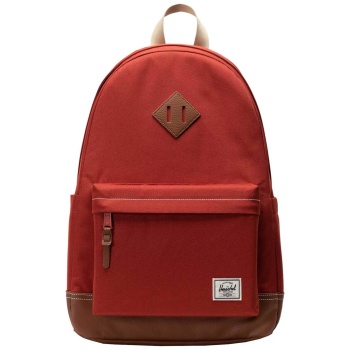 herschel unisex backpack μονόχρωμο με contrast logo print