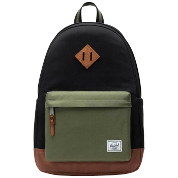 herschel unisex backpack μονόχρωμο με contrast logo print